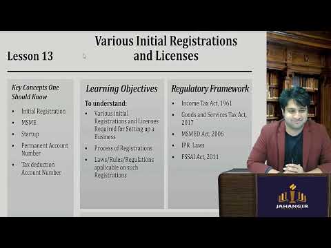 Lesson 13 Various Initial Registrations and Licenses | SBEC CHAPTER MARATHON | PROF ZUBAIR JAHANGIR