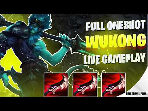 FULL ONESHOT WUKONG BUILD! - Wild Rift HellsDevil Plus Gameplay