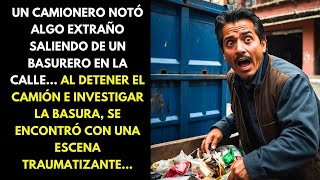 UN CAMIONERO NOTÓ ALGO EXTRAÑO SALIENDO DE UN BASURERO EN LA CALLE... AL DETENER EL CAMIÓN...
