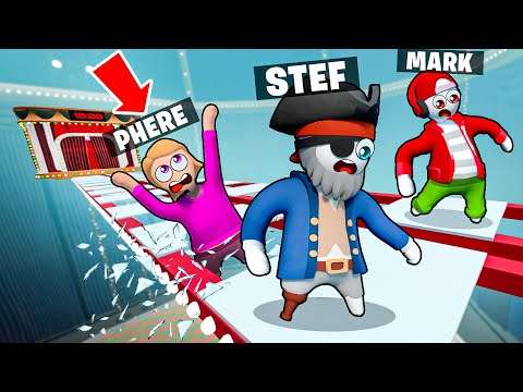 SFIDO IL PONTE DI VETRO DELLA MORTE CON I MIEI AMICI! - Human Fall Flat