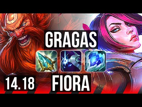 GRAGAS vs FIORA (TOP) | 600+ games, 6/2/5 | EUW Master | 14.18