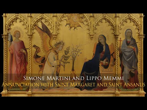 Simone Martini and Lippo Memmi - Annunciation with Saint Margaret and Saint Ansanus