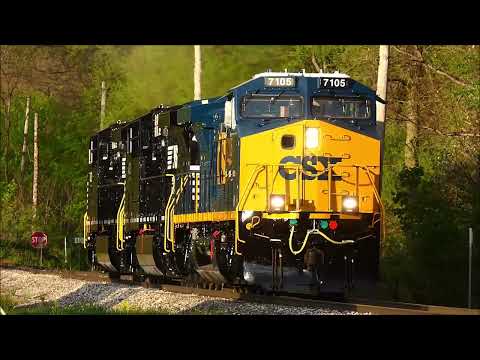 New and shiny: CSX CM44AH tests with new NS AC44C6MsThen MBTA 1030 comes out again at Wabtec Erie!