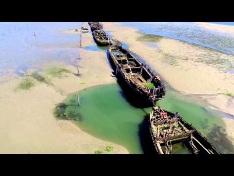 Abandoned wooden ships - Everett, WA 4k 