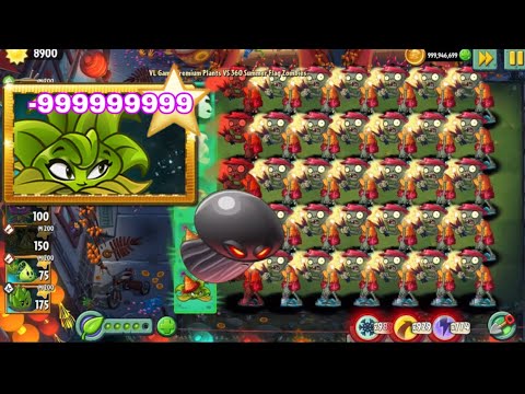 PvZ2 - Random Premium Plants VS 360 Summer Flag Zombies #078