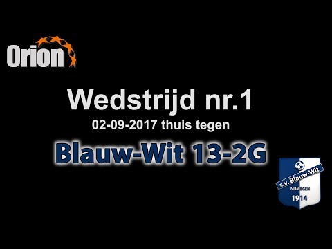 Orion JO13-2: 1e Bekerwedstrijd vs Blauw Wit JO13-2G (HD)