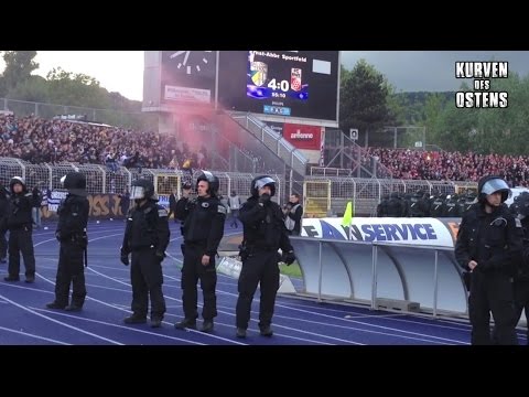 FC Carl Zeiss Jena 5:0 FC Rot-Weiß Erfurt 14.05.2014 | Pyro, Support & Ausschreitungen