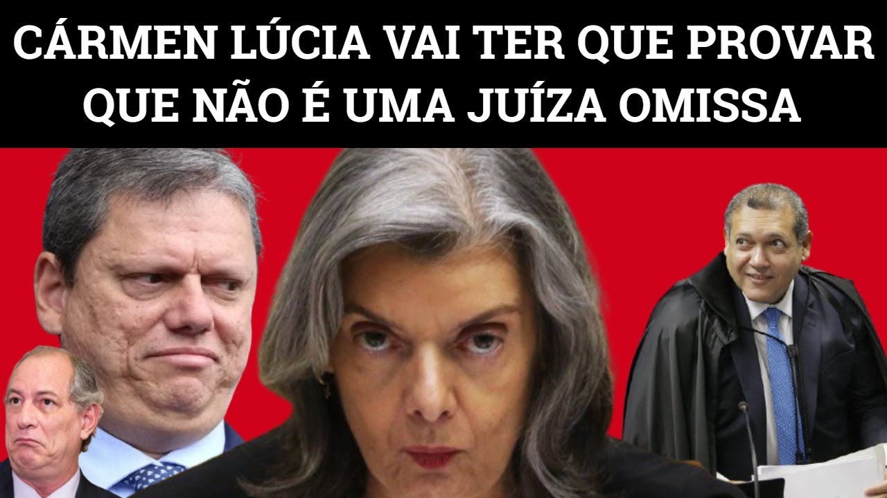 Cármen Lúcia promete resposta rápida sobre Tarcísio, mas a relatória cai nas mãos de Nunes Marques