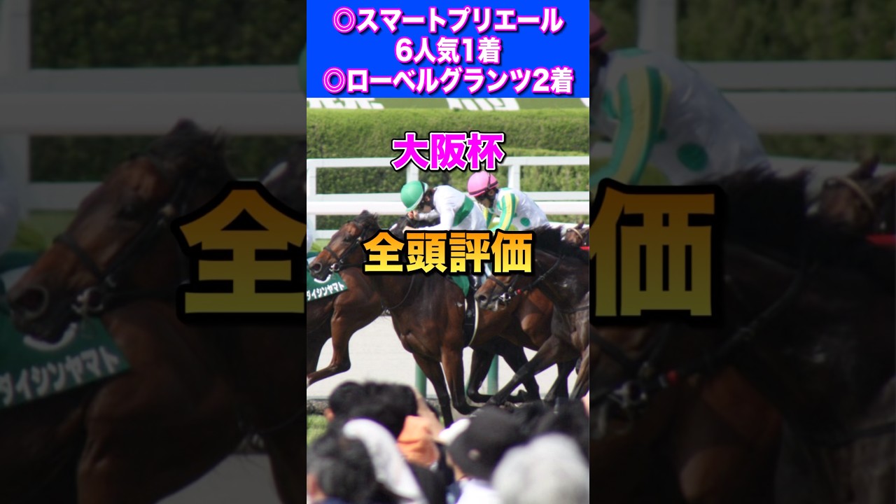 【大阪杯2026全頭評価】2週連続本命好走🔥