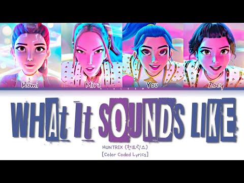 [KARAOKE] HUNTRIX (헌트릭스) 'What It Sounds Like' [4 Members] (Color Coded Lyrics)