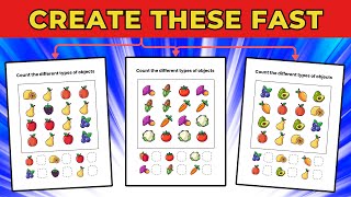 Create Preschool Math Workbooks FAST & EASY With Counting Worksheets Generator!