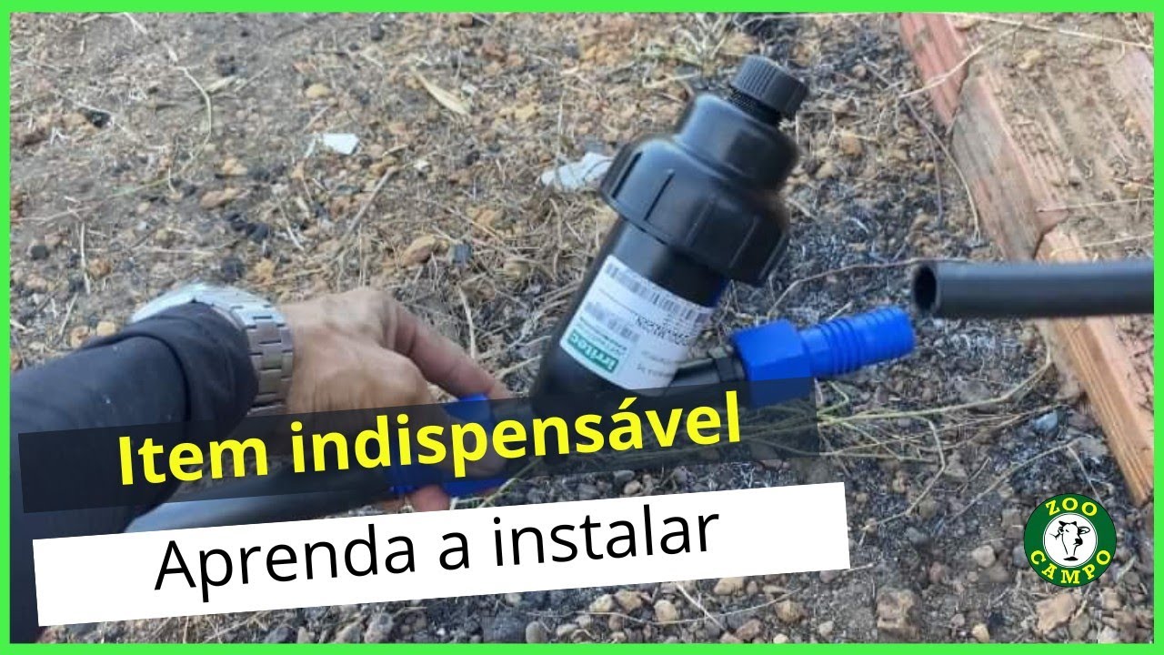 Maneira simples de instalar filtro para mangueira de gotejamento.