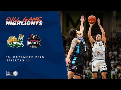 VET-CONCEPT Gladiators Trier vs. Telekom Baskets Bonn - Full Game Highlights - Matchday 10, 25/26