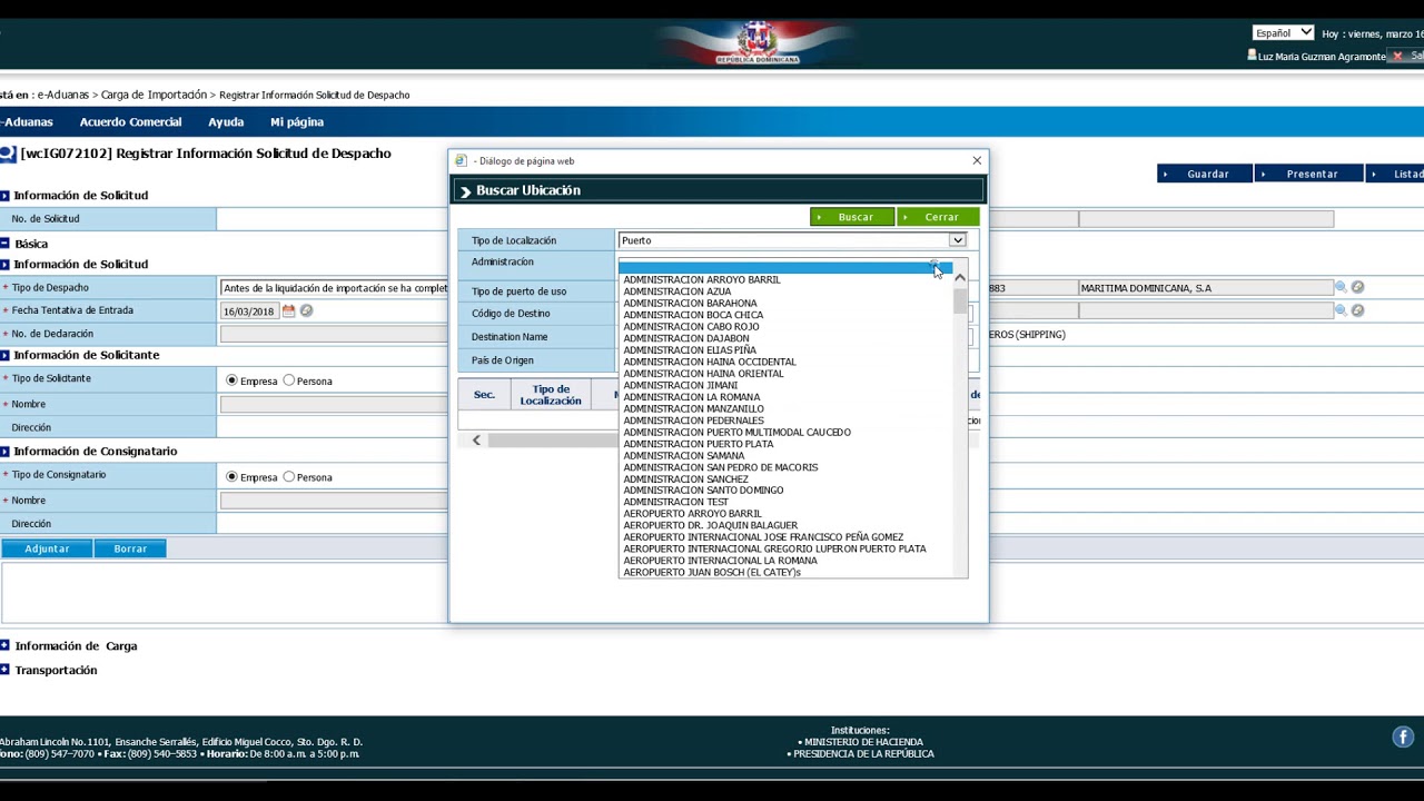 SOLICITUD DE DESPACHO