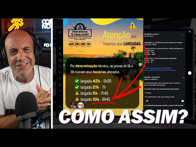 MARATONA e MEIA de BH muda HORÁRIOS e revolta corredores