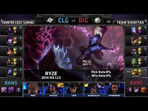 CLG vs Dignitas | 2014 NA LCS Spring split S4 W8D1 G3 | Dignitas vs CLG Super Week 8 Day 1 full game