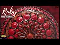 July Birthstone Ruby Dot Art Mandala Rock Painting Tutorial