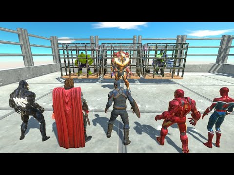 AVENGERS Save The HULK Escape THANOS - Animal Revolt Battle Simulator