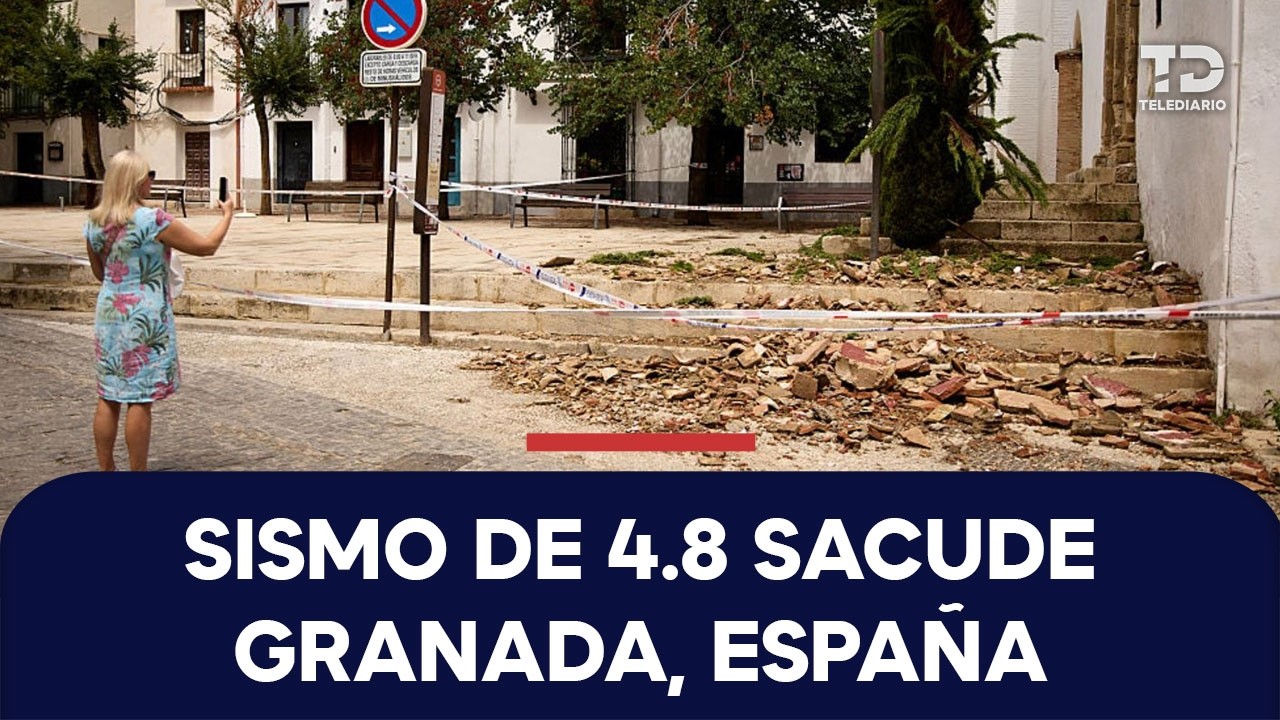 Sismo de magnitud 4.8 sacude Granada, España; deja tres heridos