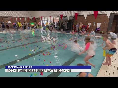 This easter egg hunt in Rock Island was underwater!