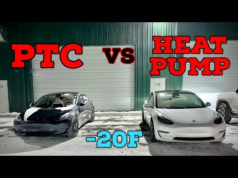 Model 3 Heater Race! Heat Pump vs PTC In -20F