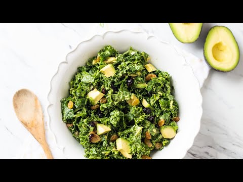 Avocado Massaged Kale Salad - Tender & Tasty