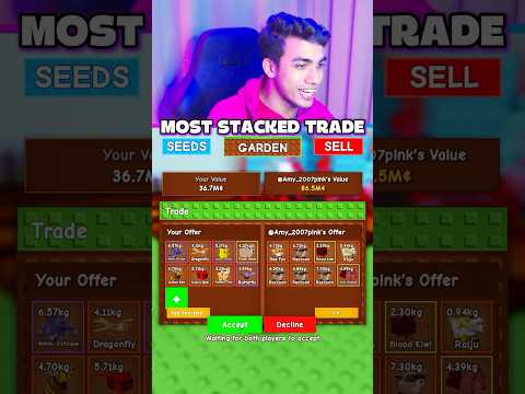 MOST STACKED TRADE GROW A GARDEN 😱