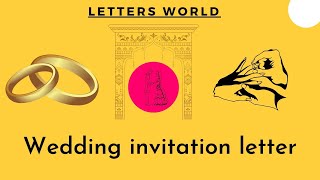 Wedding Invitation Letters to Colleagues | Wedding Invitation | Letters World