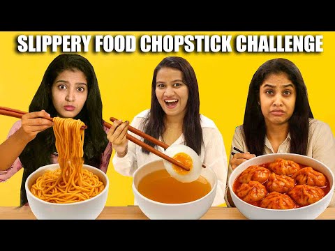 SLIPPERY FOOD EATING CHALLENGE WITH CHOPSTICK 😂 | SREE കരഞ്ഞു🥹 | PULLOTHI