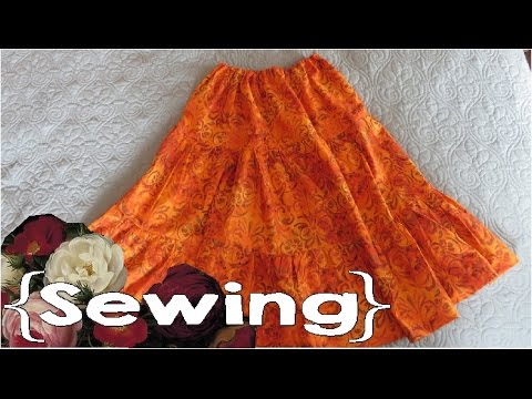 How to Sew a Peasant Skirt (Without a Pattern!) ║ Simple Sewing #6