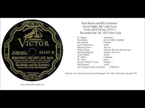 Good Night My Lady Love - Don Bestor