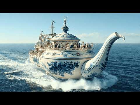 Surreal AI Ships at Sea • Sailing Through Light • AI Music Video 4K