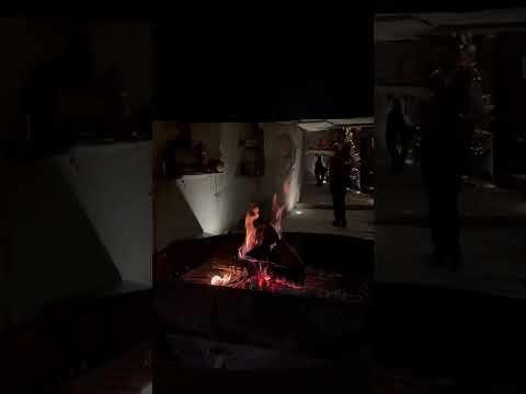 bonfire in a Moldovan restaurant  (in a care)