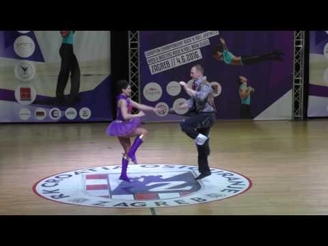 YOUDIN Ivan   SBITNEVA Olga Zagreb 2016 World Masters RR Main Class foot technique