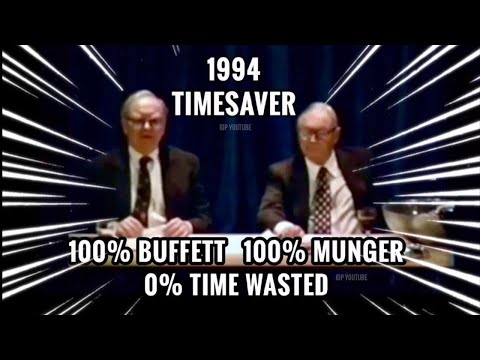 TIMESAVER EDIT 1994 Berkshire Hathaway Annual Meeting FULL Q&A with Warren Buffett Charlie Munger