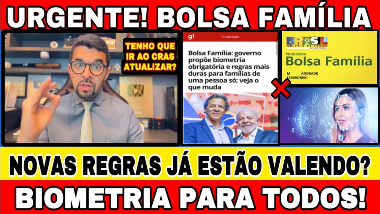 URGENTE! AGORA É OBRIGATÓRIO BIOMETRIA PARA TODOS DO BOLSA FAMÍLIA? QUANDO TEM QUE ATUALIZAR?