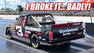 We Took Our NASCAR Drag Racing... It Broke, Parts Were Flying, It Was Epic!