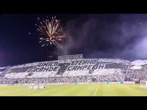 "Recibimiento Hinchada de Olimpia (Mosaico) Vs. Independiente - Copa Sudamericana - 30/09/2015" Barra: La Barra 79 • Club: Olimpia