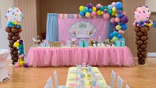 Decorate With Me | DIY Ice Cream Theme Party | Giant Balloon Ice Cream Cone | First Birthday Party