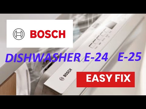 ✨ BOSCH DISHWASHER E-24 or E-25 NO DRAIN—FAST FIX—NO TOOLS NEEDED ✨