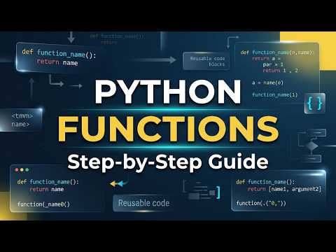 Python Functions Explained 🔥 Parameters Return Values Beginner Tutorial