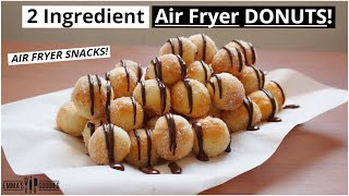 2 Ingredient AIR FRYER DONUTS ! Quick & Easy Air Fryer Donuts Recipe