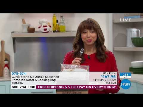 Curtis Stone 5 lb. Aussie Seasoned Prime Rib Roast   Coo...