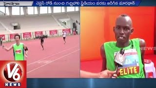 Hyderabad Airtel Marathon | Huge Response for Full Marathon | 14000 Participants | V6News