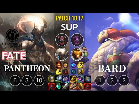 IG Fate Pantheon vs Bard Sup - KR Patch 10.17