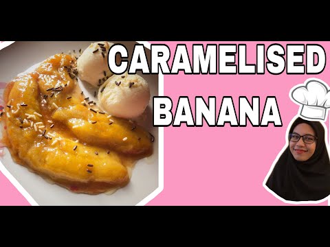 CARAMELISED BANANA WITH VANILLA ICE CREAM by Kauthar Cooks