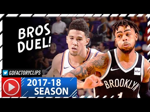 D'Angelo Russell vs Devin Booker BROS Duel Highlights (2017.11.06) Suns vs Nets - SICK!