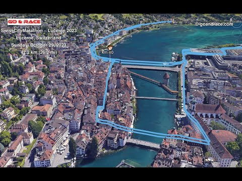SwissCityMarathon – Lucerne 2023: fly over the marathon 3D course map!