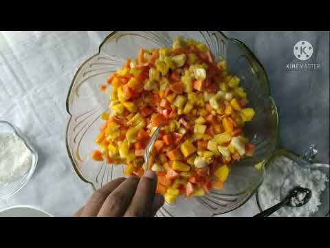 Fruit salad making simply 😋😋