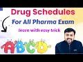 Drug Schedules Pharmaceutical Jurisprudence Pharmacist Exam GPAT Exam DI Exam Pharma